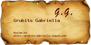 Grubits Gabriella névjegykártya
